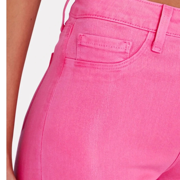 L’Agence Margot Coated Skinny Jeans Rose Pink High Rise Cropped Stretch Size 26 - Picture 7 of 16